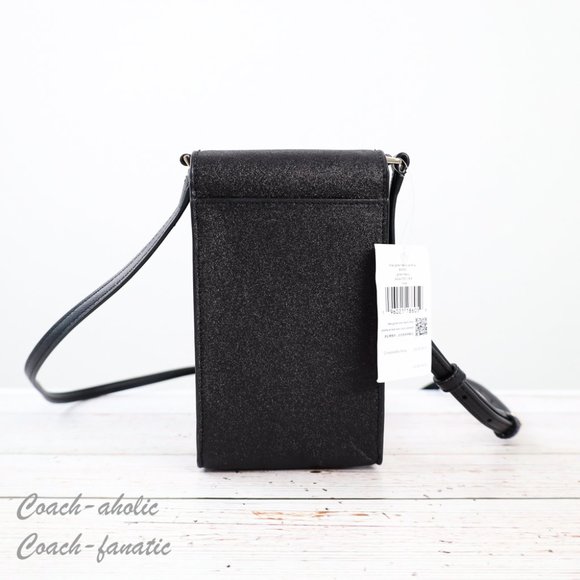 kate spade Bags Nwt Kate Spade Tinsel North South Glitter Phone Flap Crossbody In Black